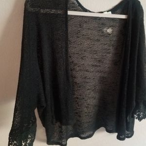 Black lace kimono